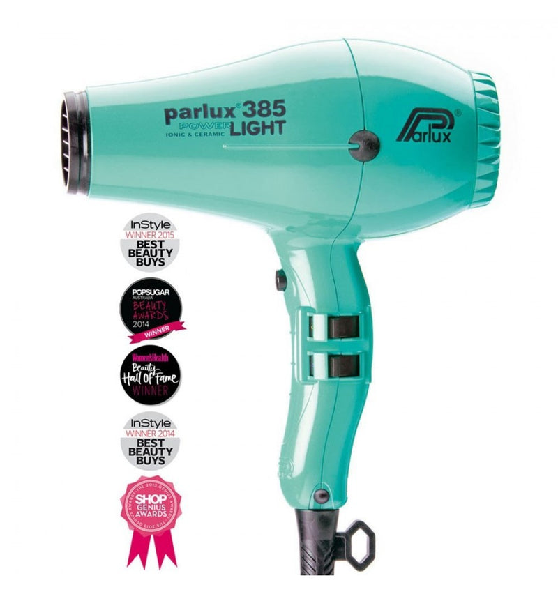 Parlux 385 Power Light Ceramic and Ionic Hair Dryer Aquamarine