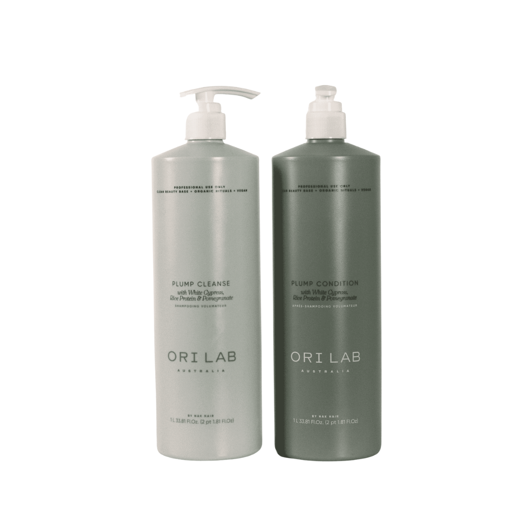 ORI Lab by NAK Hair Plump Cleanse and Condition 1 Litre Duo