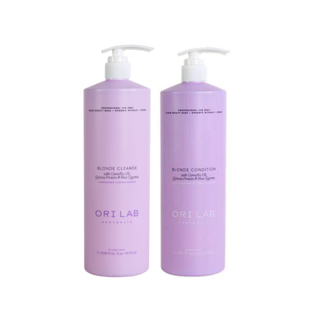 ORI Lab by NAK Hair Blonde Cleanse  and Condition 1 Litre Duo