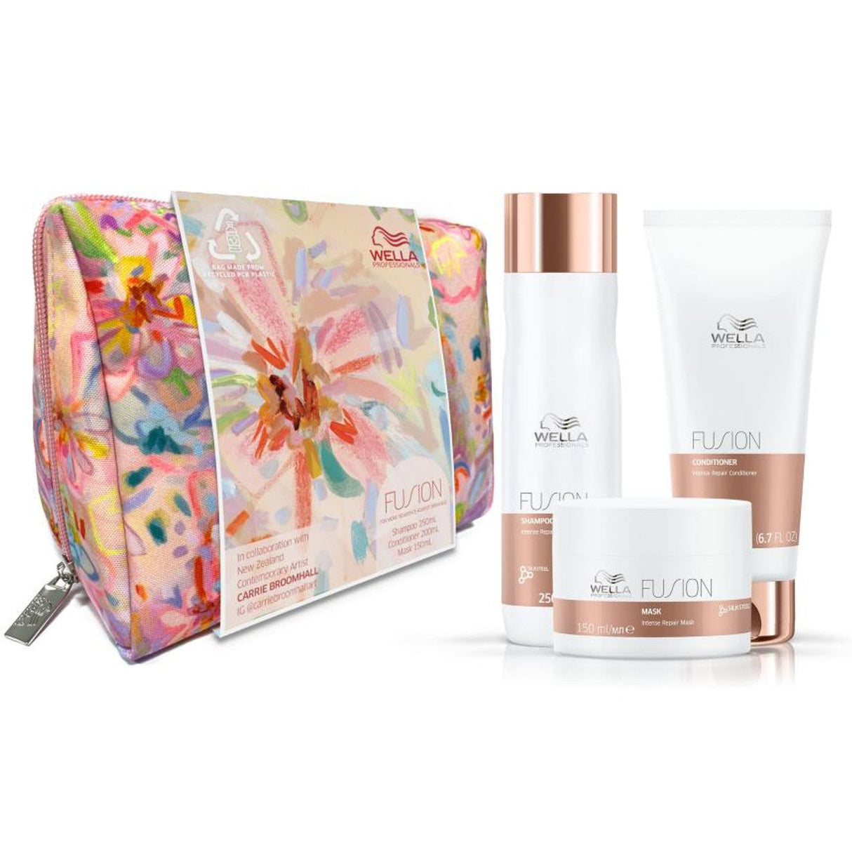 Wella Fusion Trio Mask Pack with Cosmetic Bag