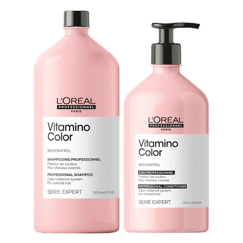 L'Oreal Professionnel Serie Expert Vitamino Color Shampoo 1500ml & Conditioner 750ml Duo