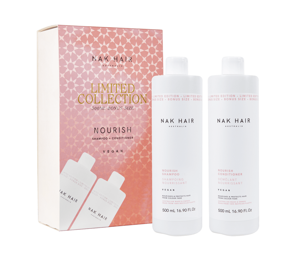 Nak Nourish Shampoo and Conditioner 500ml Duo