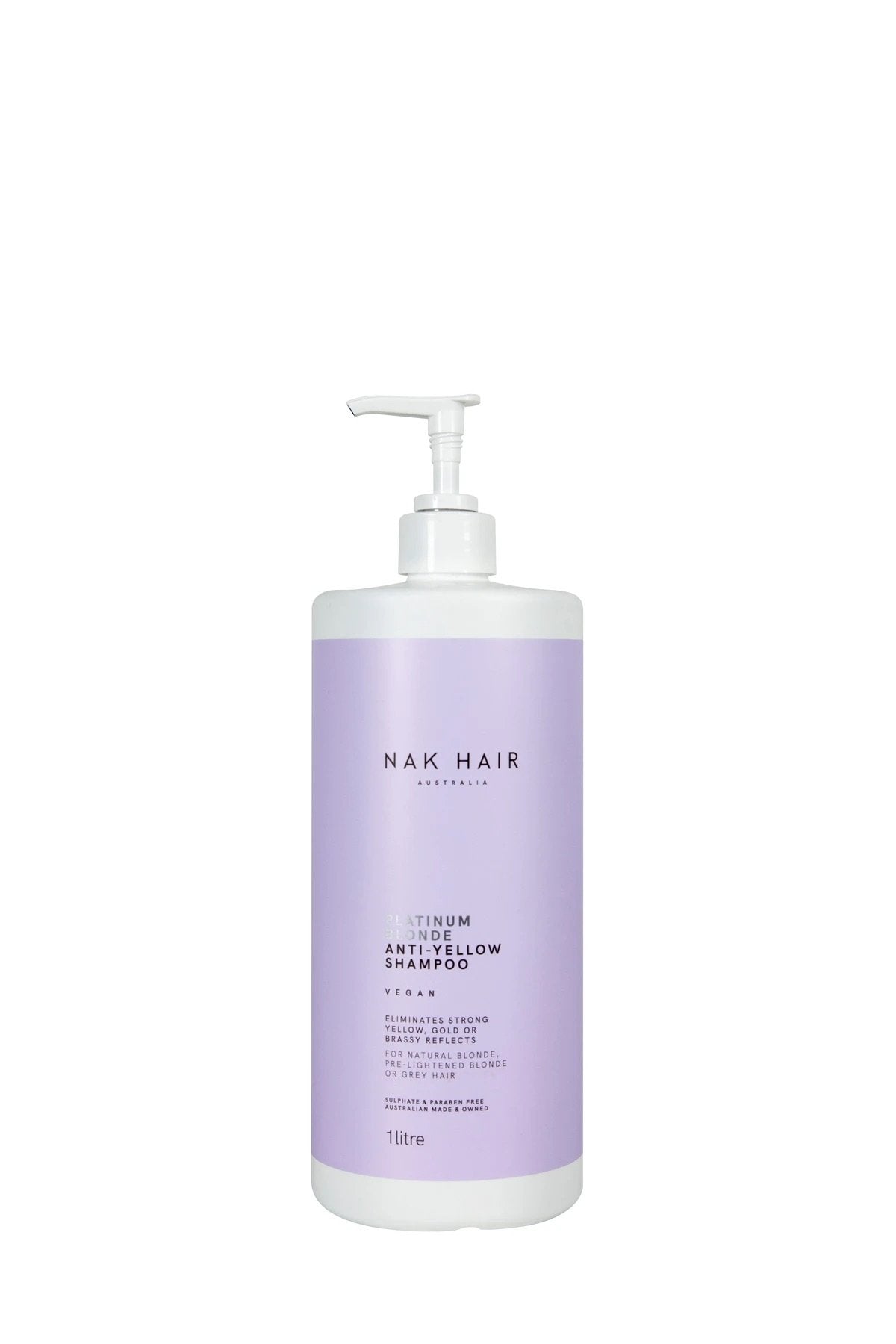 NAK Platinum Blonde Anti Yellow Shampoo 1L